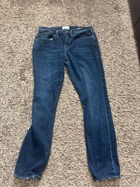 Frame Denim Straight-Leg Jeans in Dark Blue